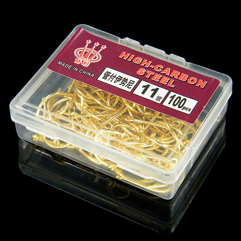 100 stuks doos goudkleurig met - Fishing Hook Box recensie en prijs