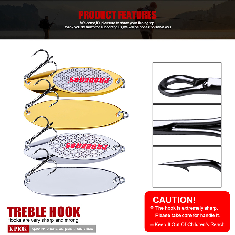 Metalen lepelvormige vislokker - Fishing Hook Treble recensie en prijs